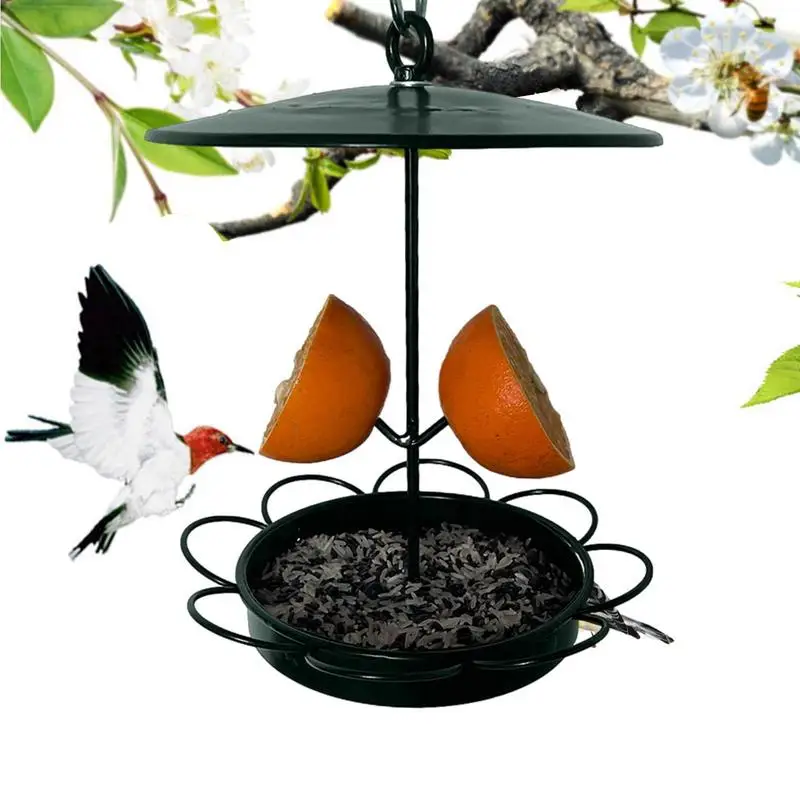 

Bird Feeders For Outdoors Yard Feeder With Hook Large Capacity Feeder Tray With Rain Roof For Tit Sparrow Goldfinches