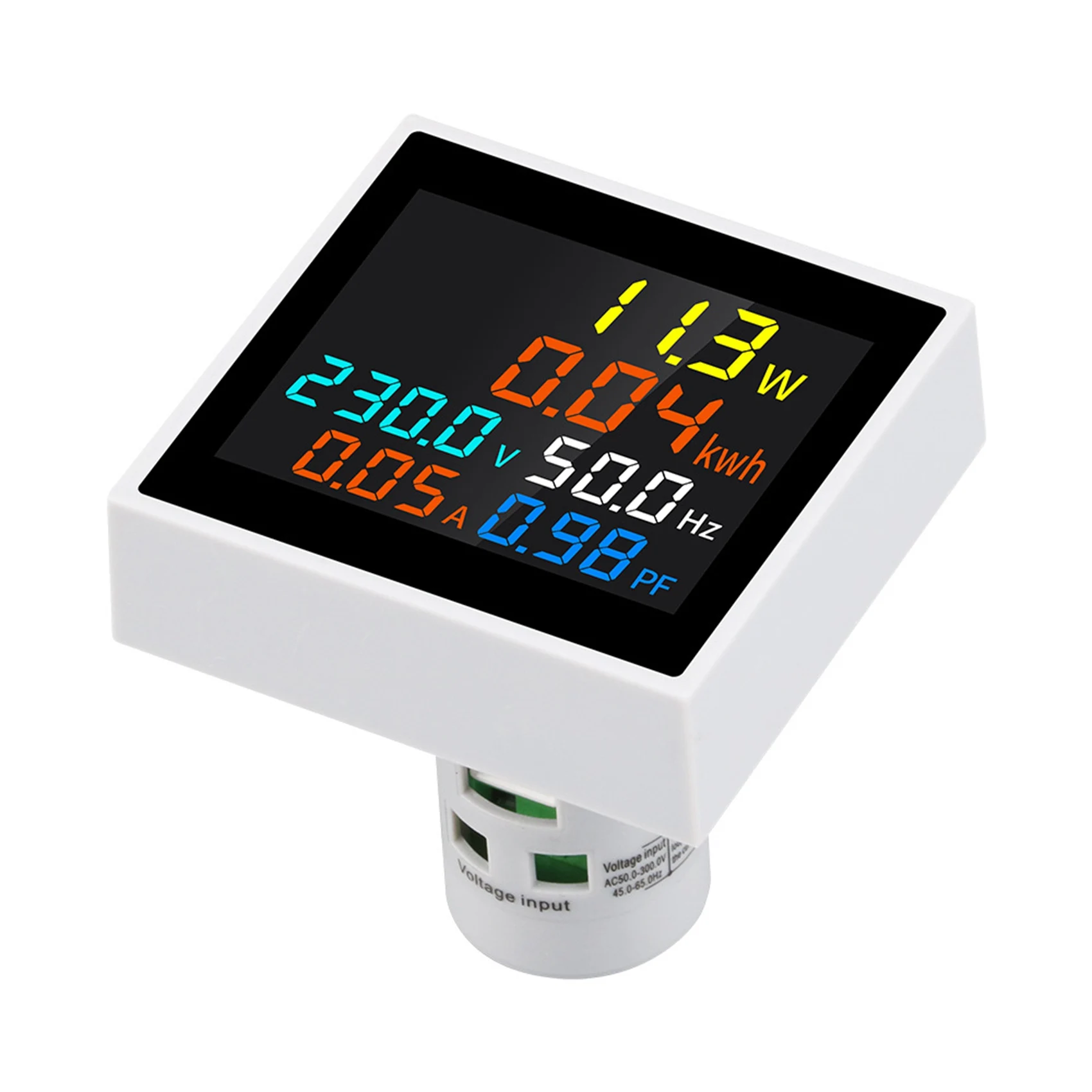 SINOTIMER AC 50-450V 50/60Hz 6IN1 Square Voltmeter Ammeter Ampere Current Hertz Frequency Energy Meter(AC50-300V)