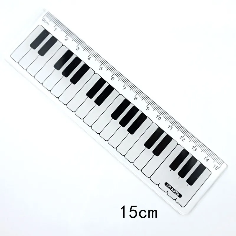 

1 pcs music Black and white piano keys ruler 15cm straight ruler students gifts