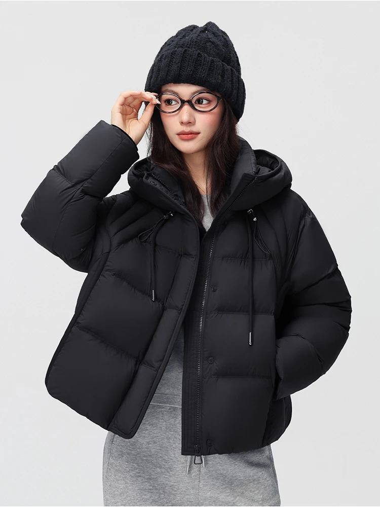 Winter Puff Fluffy Hooded Down Jacket Women High Quality White Duck Down Parker Outwears Female Thicken Warm Zipper Down Jacket