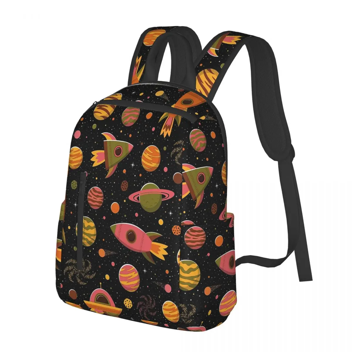 

Space Adventure Planets And Rockets Student Backpack School Bag Hiking Travel Daypack for Boys Girls Bookbag Shoulder Bags