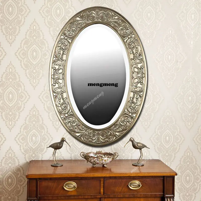 New design Oval bathroom American creative entrance decorative dressing mirror toilet wall mirror