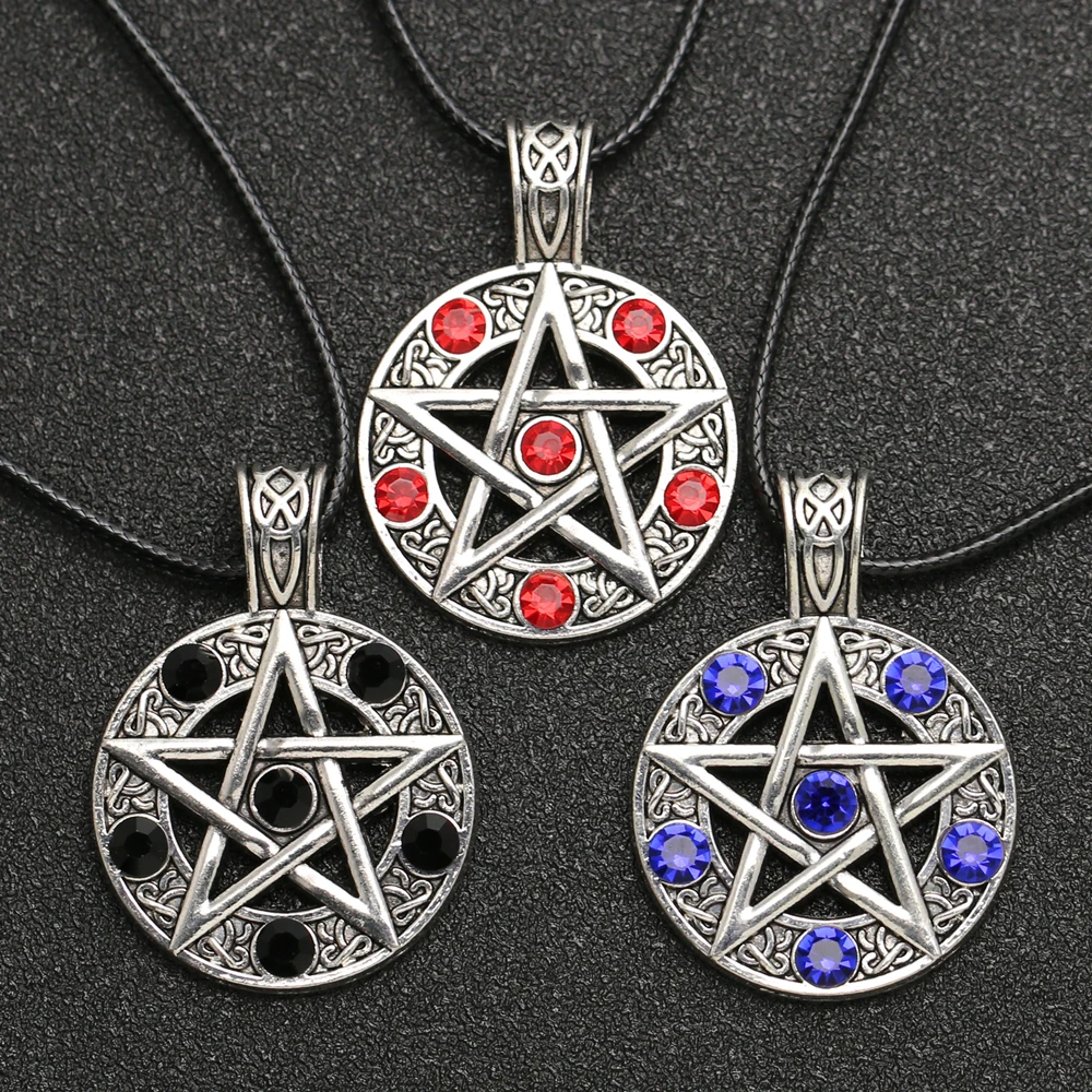 supernatural necklace winchester satan pentagram devil star necklace goth jewelry for women men pentagram necklaces