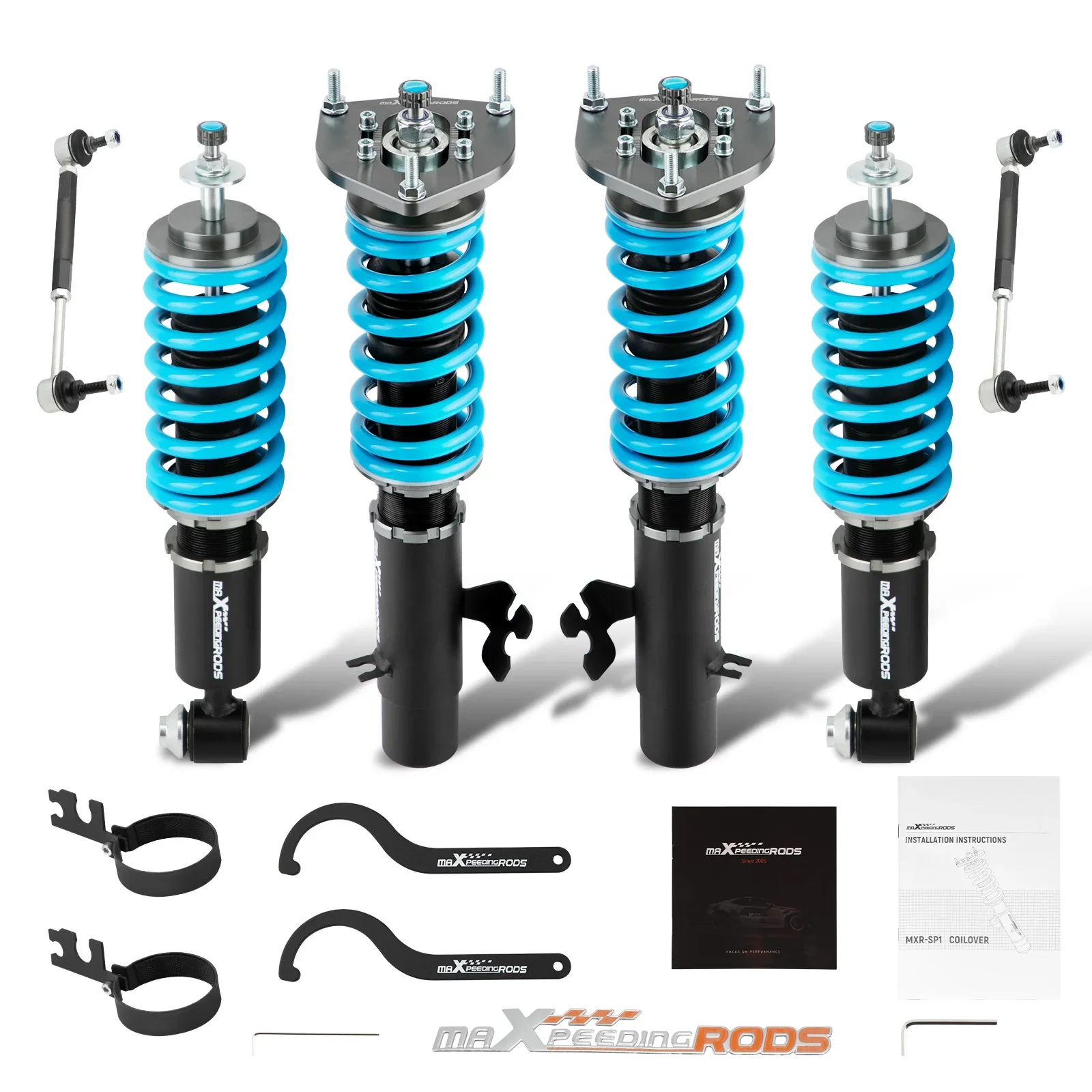 MaXpeedingrods Gewindefahrwerk 24-Wege-Dämpfersatz für Mini Clubman R55 Cooper D 2007–2014