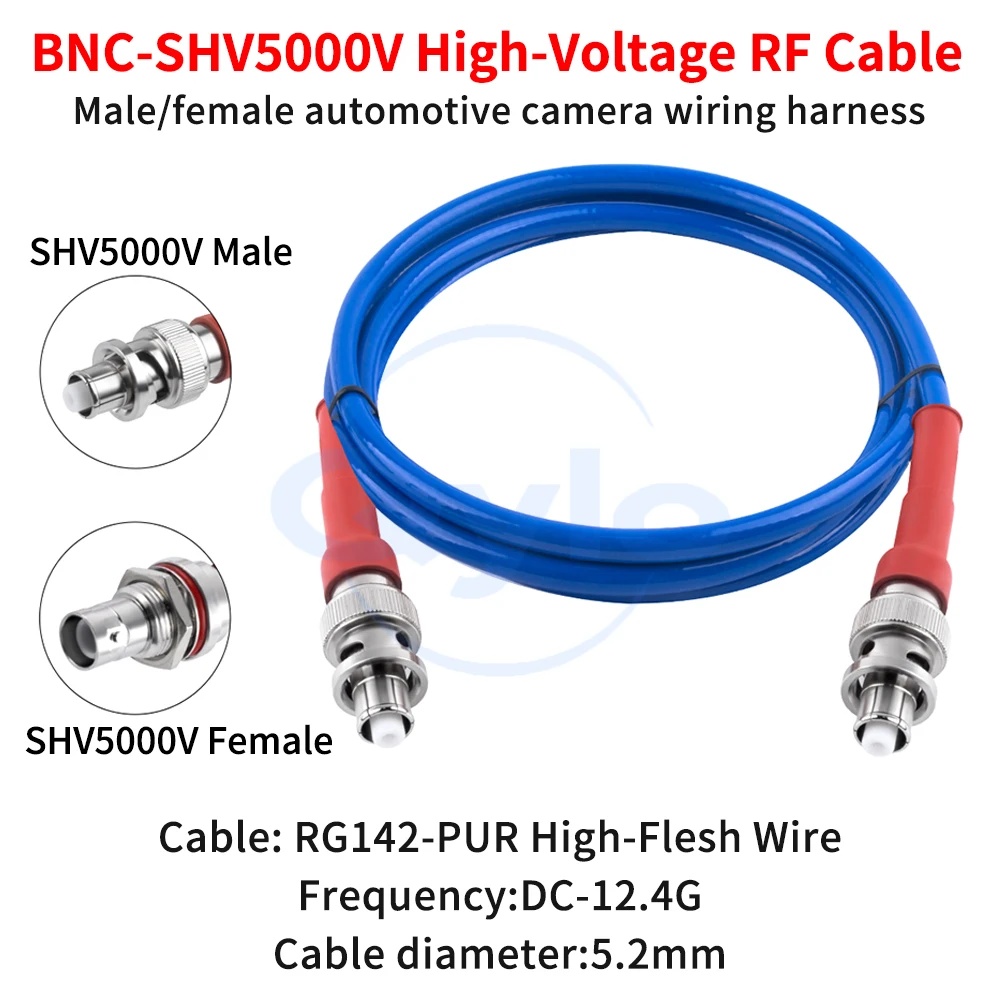(1 pcs) 5000V High-Voltage Head BNC High-Voltage Cable SHV to BNC Male / Female RG142-PUR High-Flex Cable SHV 5000V to BNC Cable