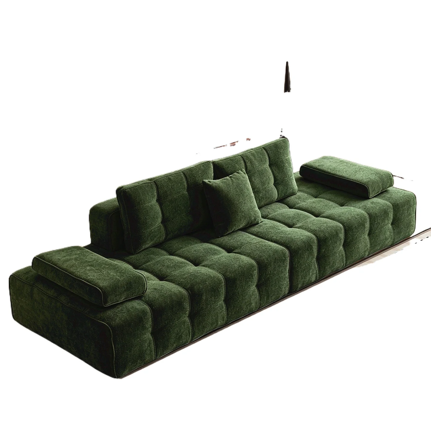 Lawrence Fabric Sponge Filled Sectional Sofa Vacuum Compression Living Room Modern Simple Cream Style Straight Sofa Set