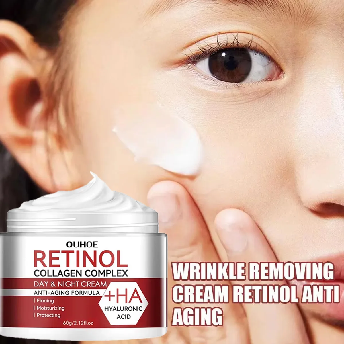 Retinol Collagen Hyaluronic Acid Face Cream Repairing Skin Moisturizing Nourishing Younger Firming Pores Face Skin Care Cosmetic