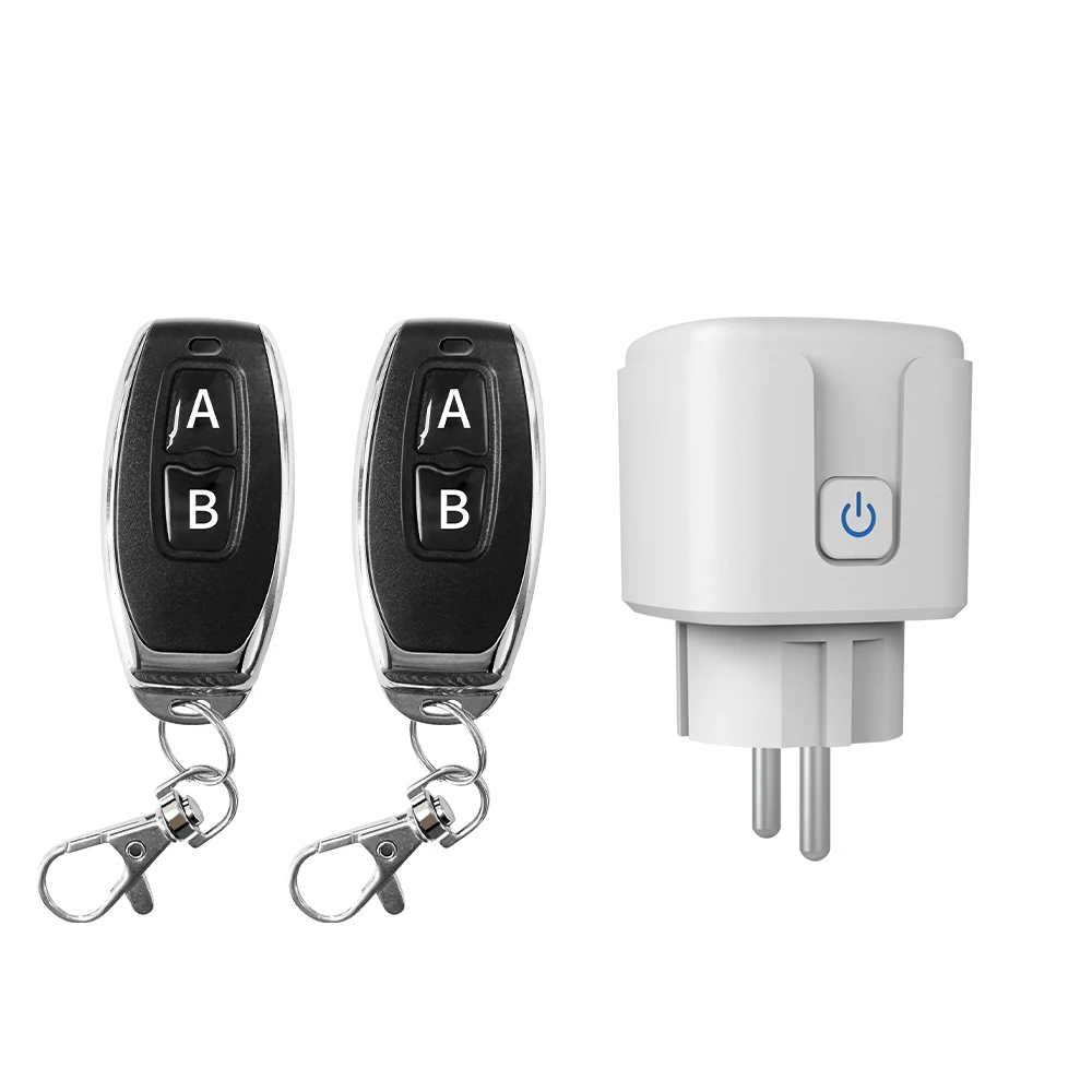 Kabellose Steckdose RF433 Smart Home Fernbedienungssteckdose 16A EU FR Universalstecker Ferngesteuert EIN/AUS Elektrisch für Beleuchtung Ventilator TV
