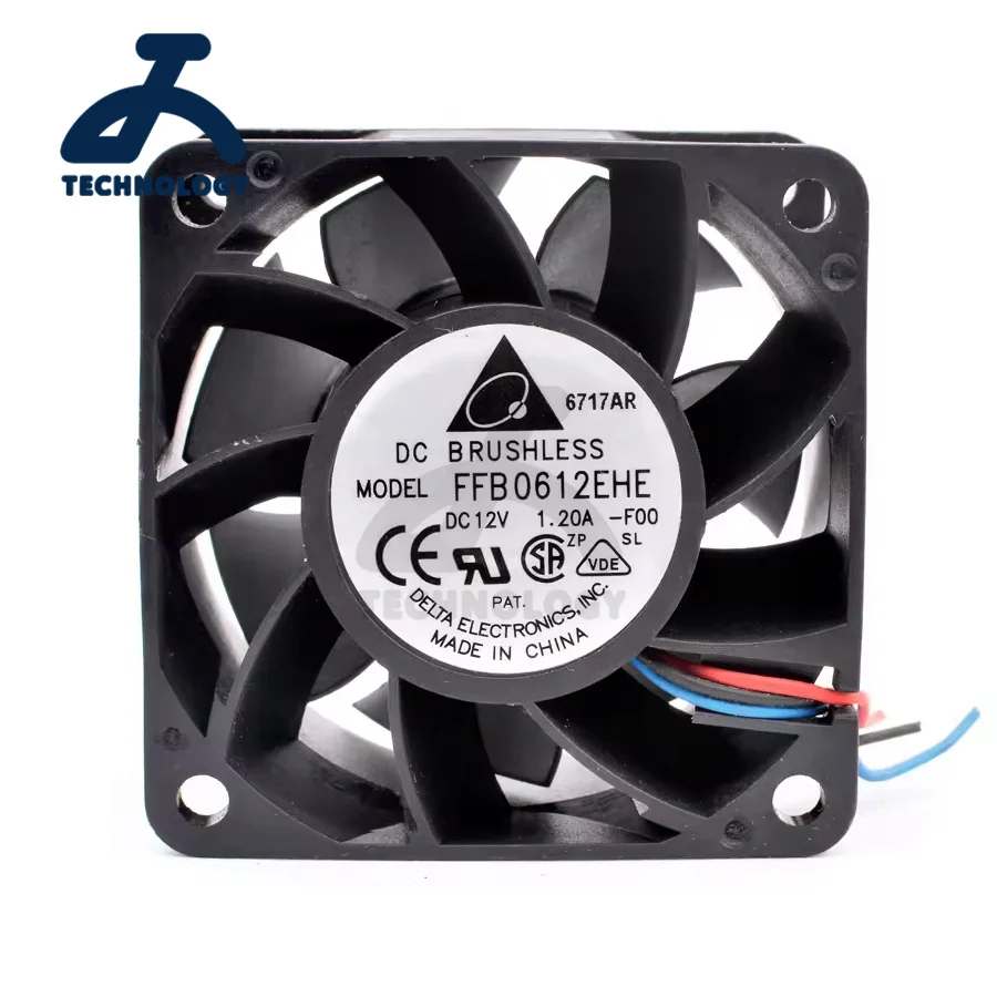 

Новый охлаждающий вентилятор Delta с двойным шарикоподшипником FFB0612EHE FFB0612HHE FFB0624EHE FFC0612DE PFR0612DHE PFR0612XHE THB0648BE