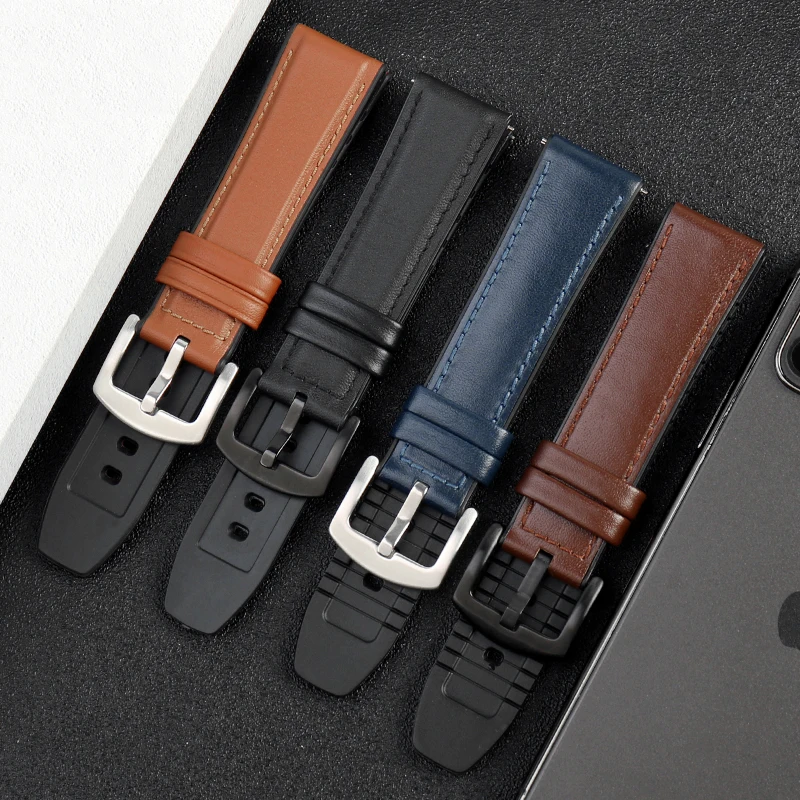 For Huawei Watch GT GT2 Watch Strap Fashionable Premium Edition Watch2Pro Honor Magic Series Leather Silicone Bottom Watch Strap