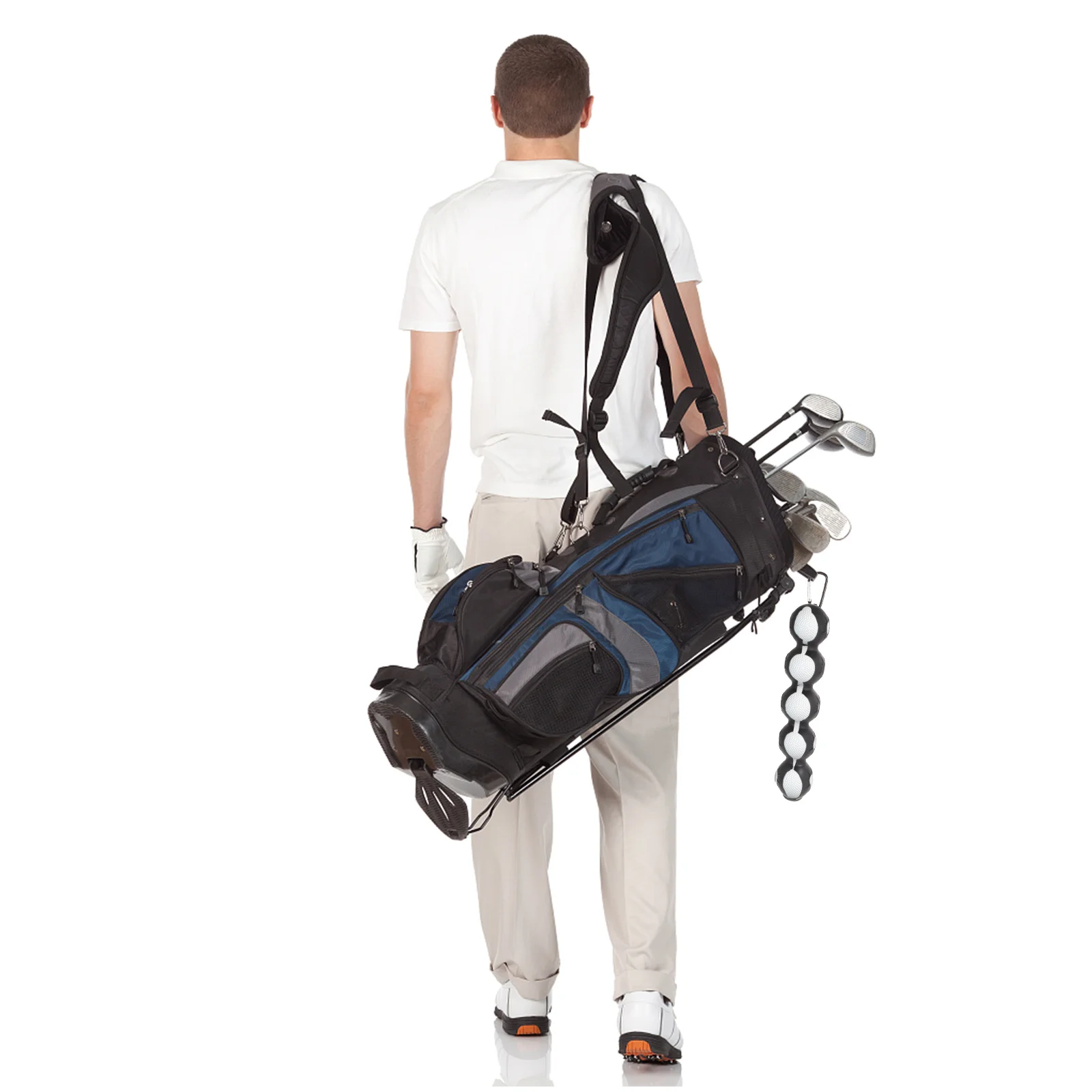 

Golf Ball Holder Silicone Elastic Portable Sleeve Wear-Resistant Outdoor Golfing Accessory For Men Small Ball Bag