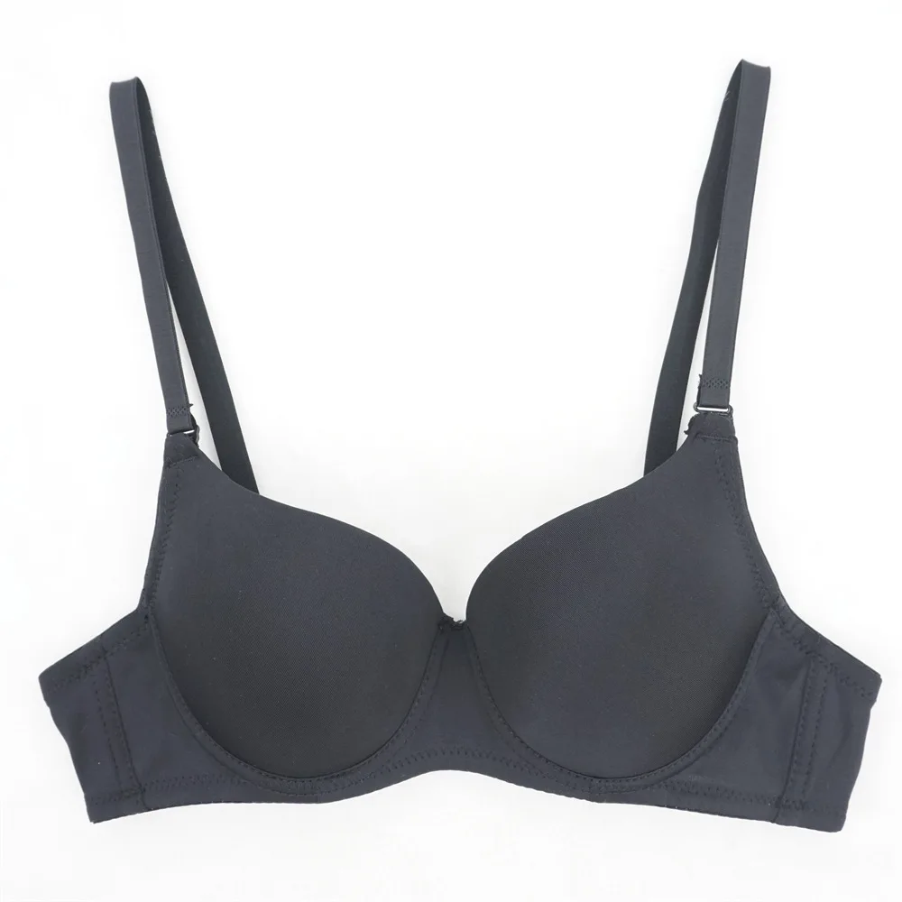 

Fashion Nightclub Sexy Soft Steel Ring Unbound Front Button Underwear Ultra-Thin Small Chest Gathered without Trace Bra