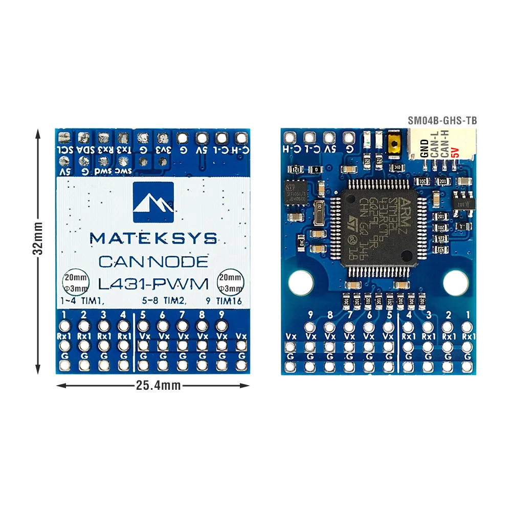 Mateksys MATEK AP_PERIPH DRONECAN TO PWM ADAPTER CAN-L4-PWM do samolotów RC Drone