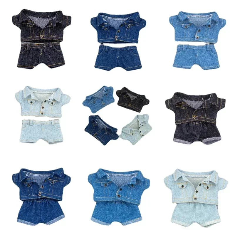 For 15cm 20cm Doll Clothes Outfit Jeans Set Dolls Accessories Changing Dress Play Game Idol Doll Toys in Stock