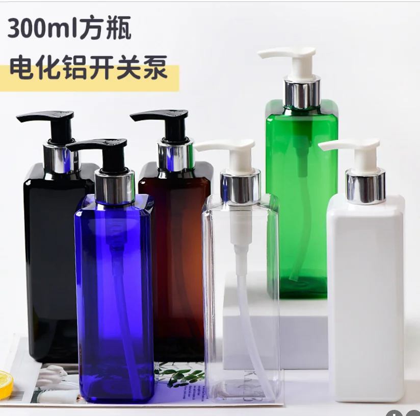 250ML300ml square  PET BOTTLE L&R pumptoilet water lotion emulsion serum essential toner foundation skin care cosmetic packing