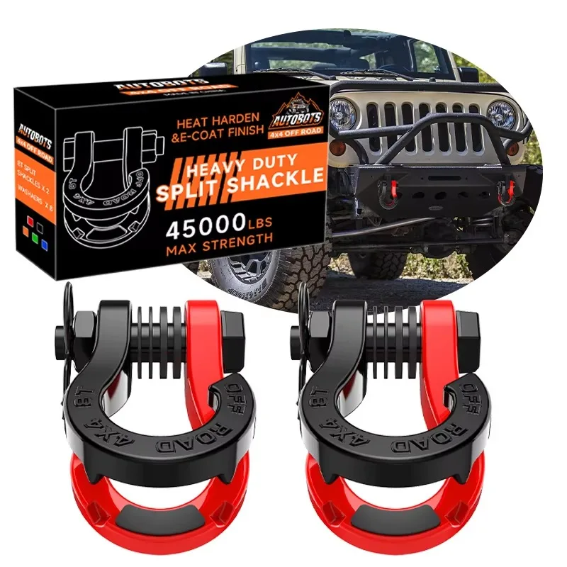 2'' Aluminium Trailer Hitch Ball Mount with 45# Carbon Steel Shackle Body Top Towing Accessories for Easy Hitch & Towing 8 tons
