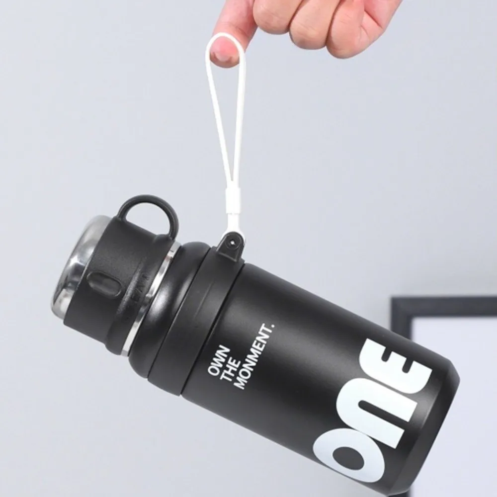 

Leakproof Thermos Bottle Splash Proof Portable Handle Thermal Water Bottle Scratch Resistant Straw Insulated Cup Daily Commute
