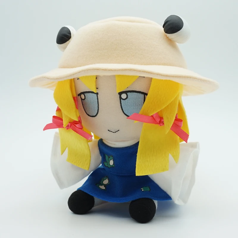 Moriya Suwako Fumo Cosplay lindo peluche almohada sentado niño niña regalo de Navidad accesorios, 20CM