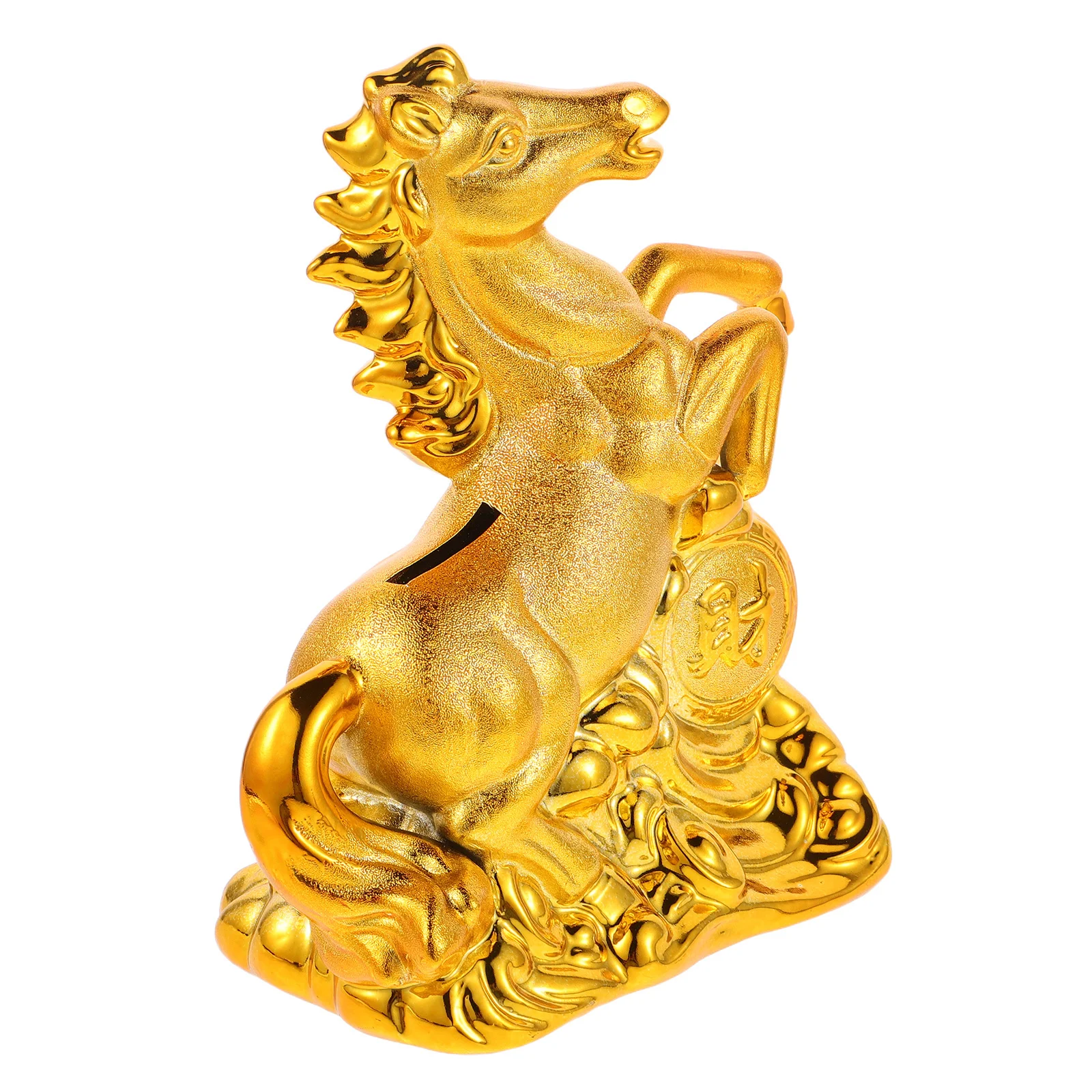 

Decorative Horse Piggy Bank Ceramic Craft Coin Saving Pot for Tabletop Display Success Symbol Home Office Accessory