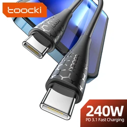 Toocki 100W USB C to Type C Cable 240W PD3.1 Fast Charging Charger 5A Type C to Type C Cable for Macook Huawei Samsung Xiaomi