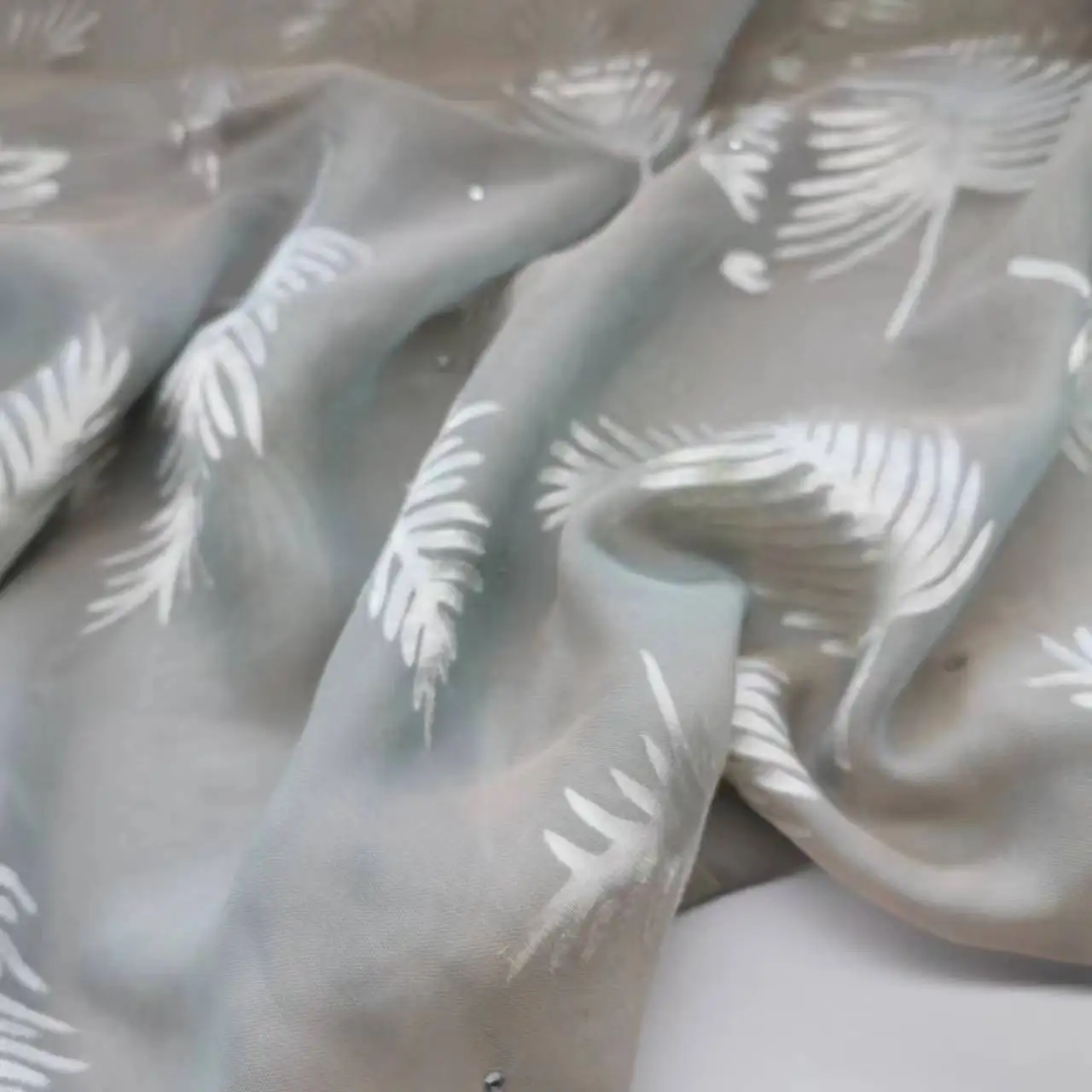 Big Sale Shiny Sequin Silk Viscose Fabric Soft Burn-Out Pattern DIY Swissdot Cloth Dress Scarf Material