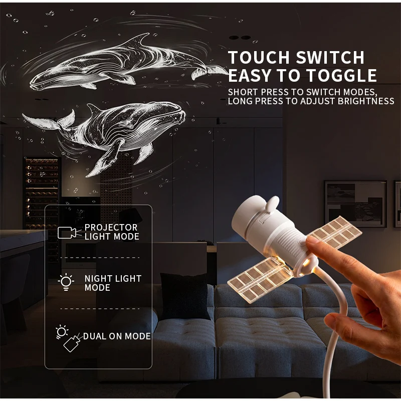 HD Dynamic Ocean Star Projector USB Powered LED Night Light Galaxy Projection Lamp Bedroom Ceiling Lighting Indoor Sleep supply