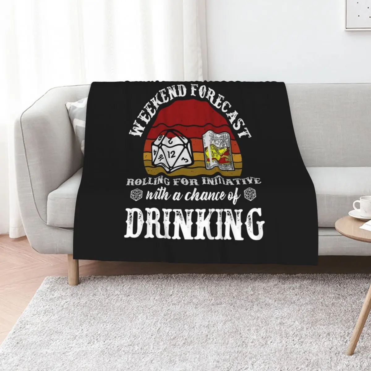 Weekend Forecast Rolling For Initiative And Drinking Whiskey Throw Blanket Single Giant Sofa Soft Cute Plaid for sofa Blankets