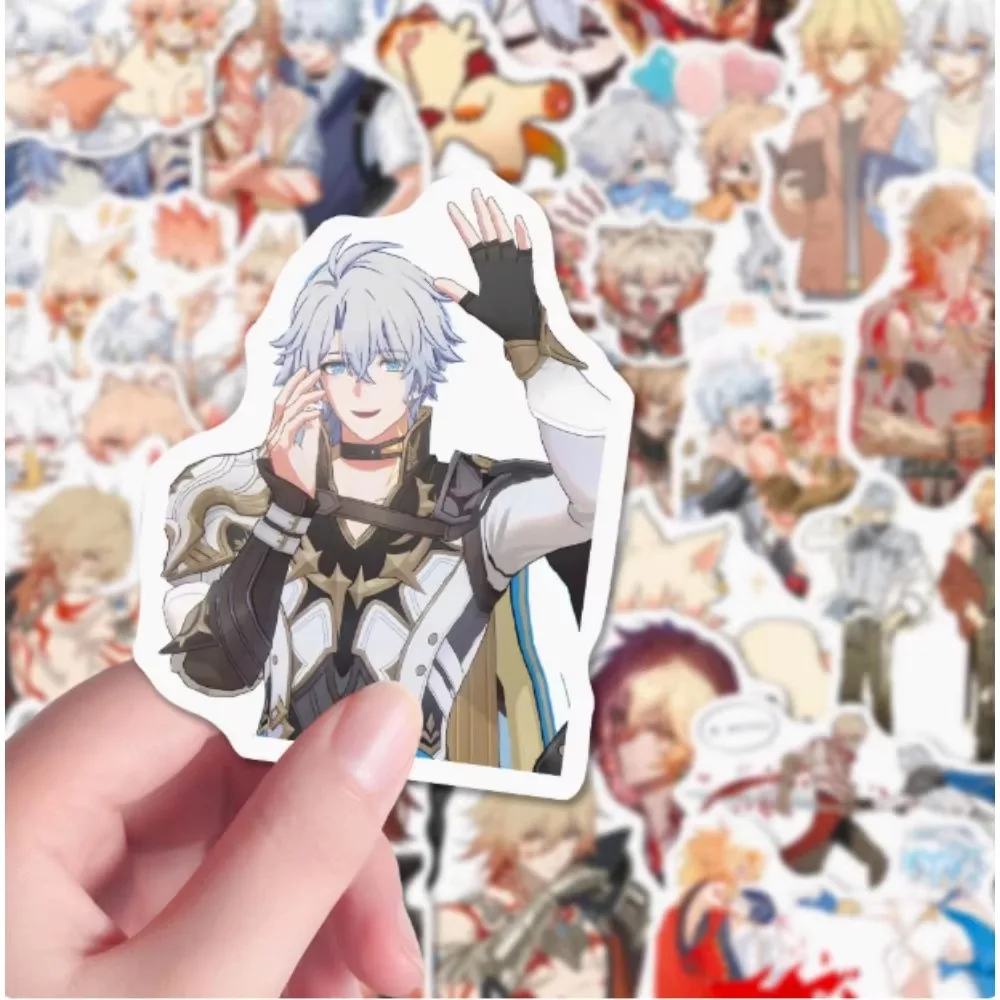 75Pcs Anime Game Honkai Star Rail Phainon Mydei Couple Stickers for DIY Suitcase Phone Case Guitar Laptop Motorcycle Helmet Gift