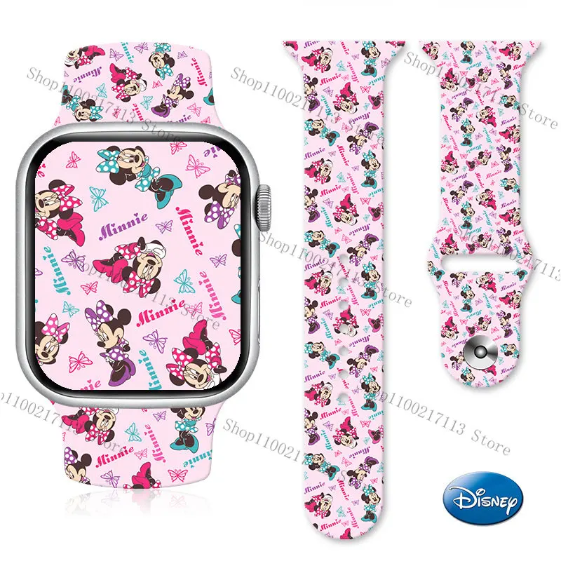 Disney Mickey Minnie series Silicone strap for Apple S8765432SE full Replacement watch band 38mm 41mm44mm 45mm boys girls gifts