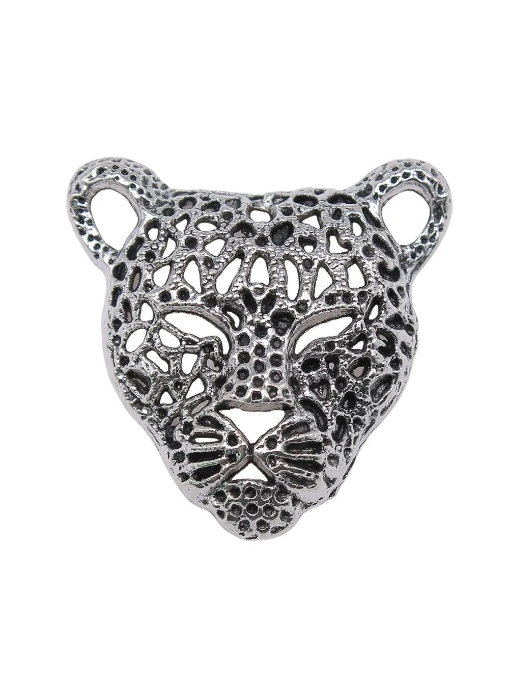 WYSIWYG 1 sztuk 45x43mm zwierząt Leopard głowy urok zawieszki do tworzenia biżuterii Leopard głowy zawieszki Charm Leopard — zdjęcie 2