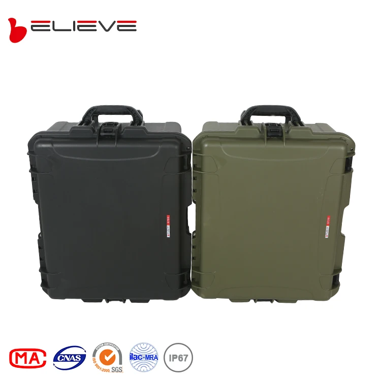 Hard Plastic Suitcase with Wheels and Handle, Trolley Tool Case, Large Travel Suitcase, Factory Customized, IP67