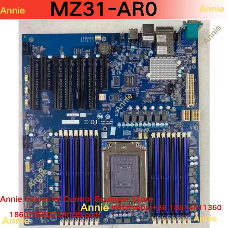 

Проверенная б/у материнская плата Gigabyte MZ31-AR0 для серверов, совместимая с процессорами AMD EPYC серий 7003/7002