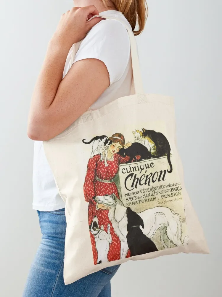 CLINIQUE CHERON Animal Clinic by Theophile Steinlen c1905 Vintage Advertising Art Tote Bag Handbags shopper bags Tote Bag