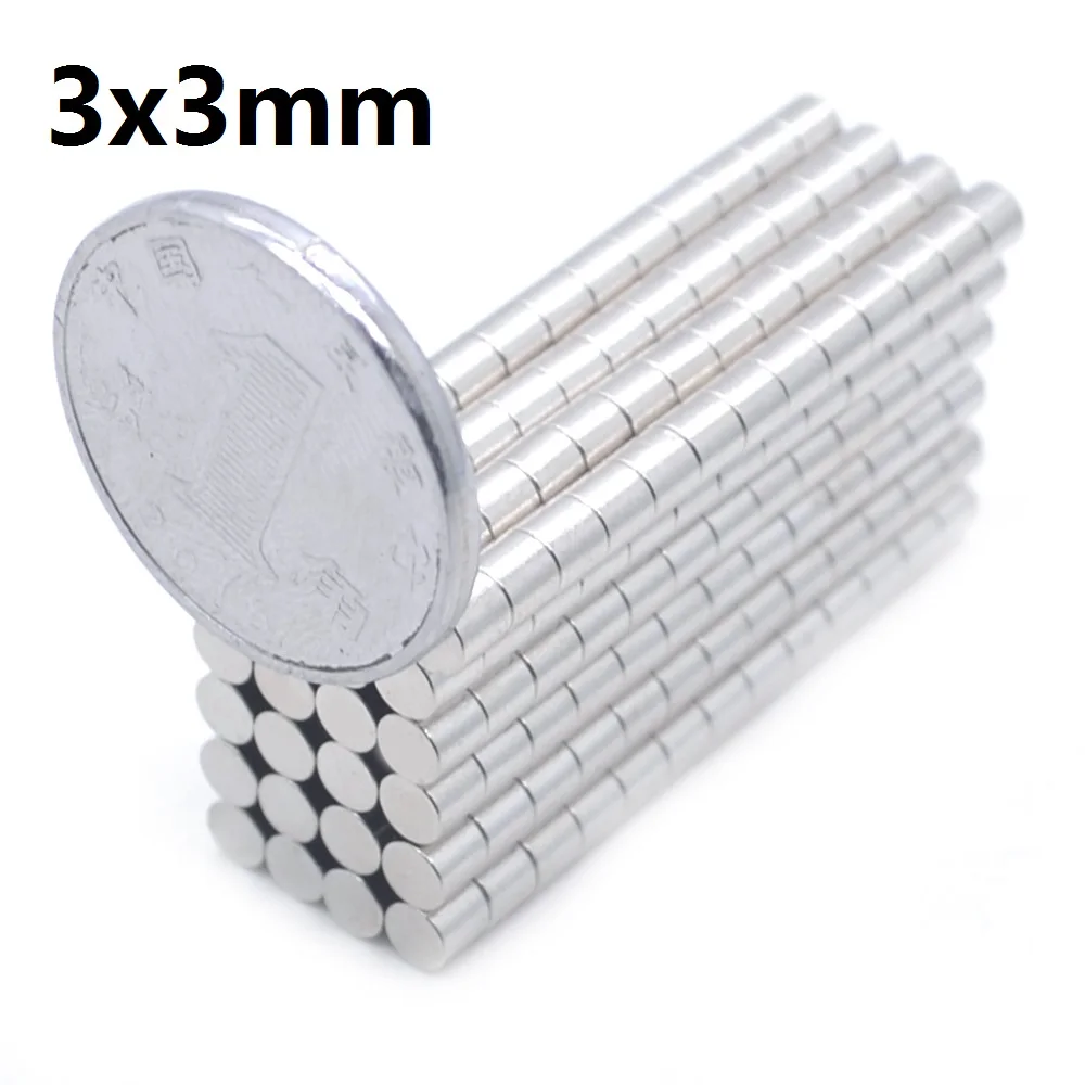 5-10000 Pcs 3x3mm Neodymium Magnet 3mm x 3mm N35 NdFeB Round Super Powerful Strong Permanent Magnetic imanes Disc 3x3 new magnet