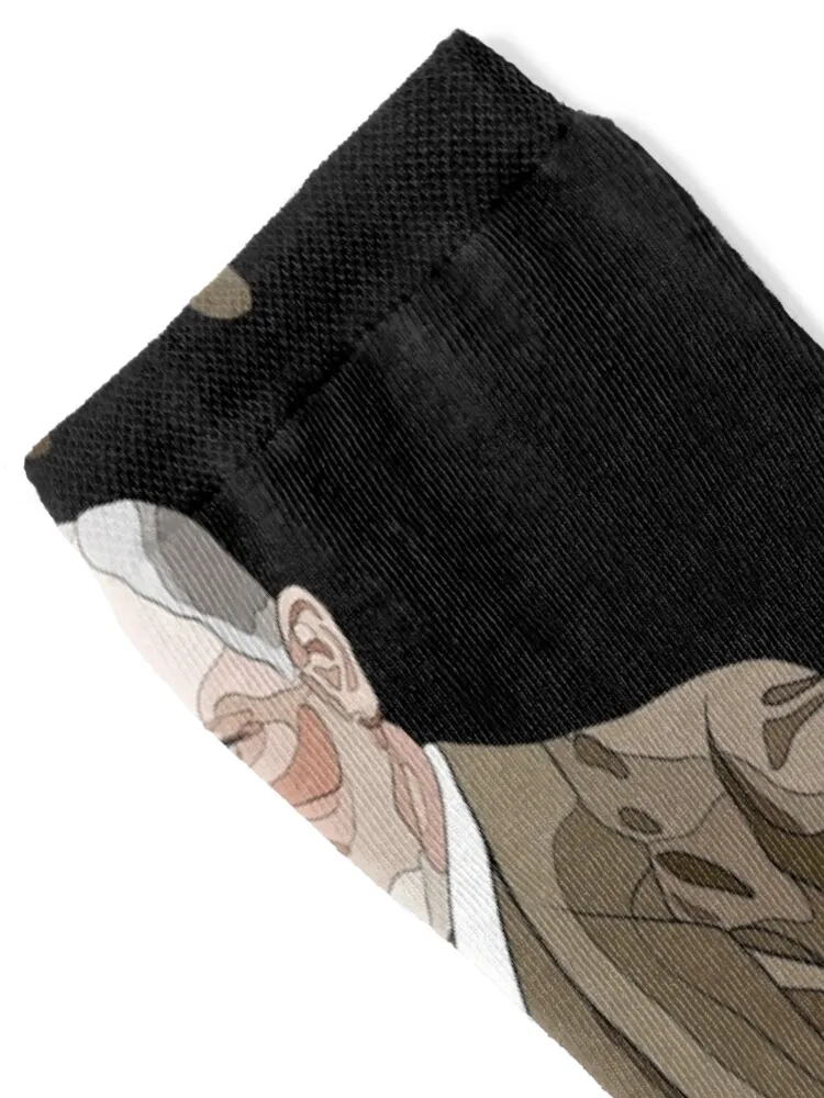 Illustration of Sigmund Freud - founder of psychoanalysis / psychology Socks tennis funny gift golf shoes Socks For Girls Men's