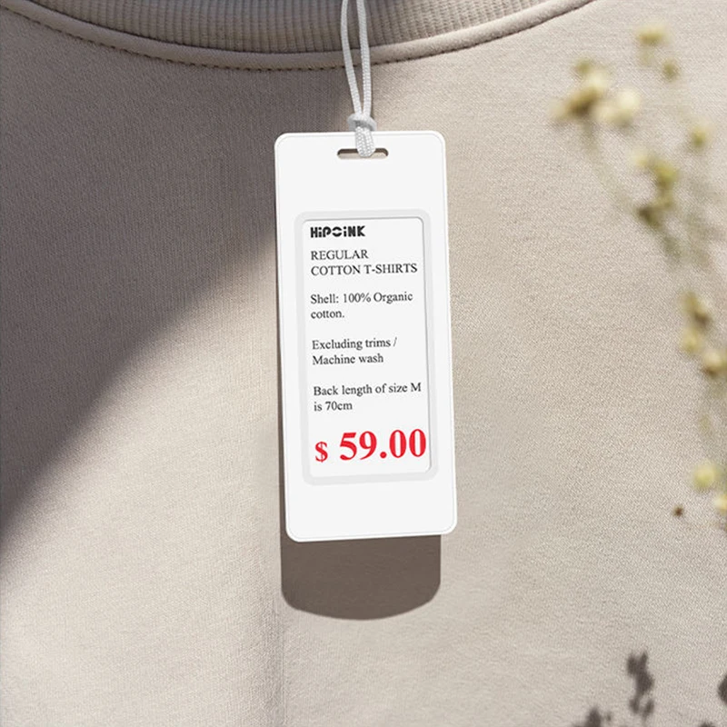 2.13 Inch E-ink Smart Digital Price Tag Epaper Clothing Tag Electronic Price Tag for Clothing Shop