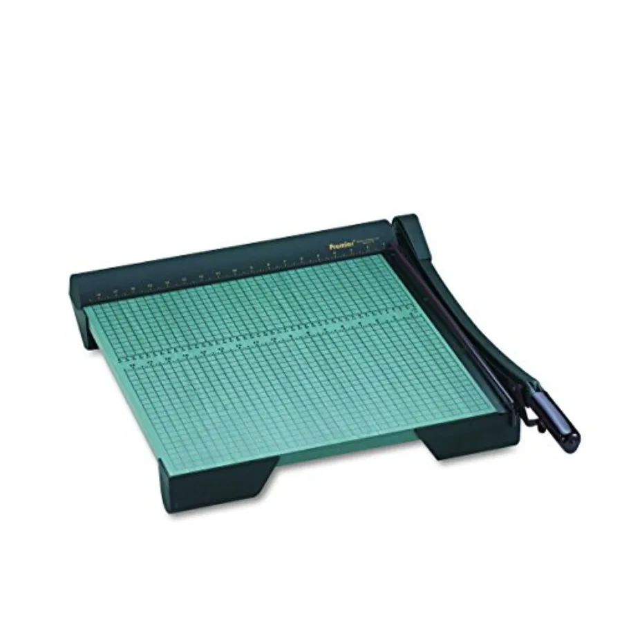 

Heavy Duty Paper Trimmer for office use, aluminum alloy body, green color, 18-inch cutting length and 20-sheet capacity