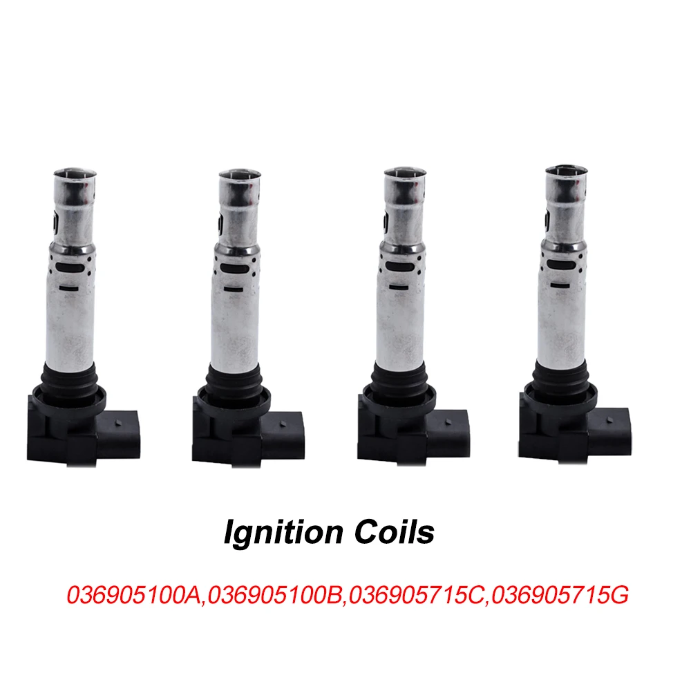 4pcs 036905100A Ignition Coils For VW Passat 1.4t Tiguan Golf For Audi A3 High Quality 036905715C 036905715E 036905715