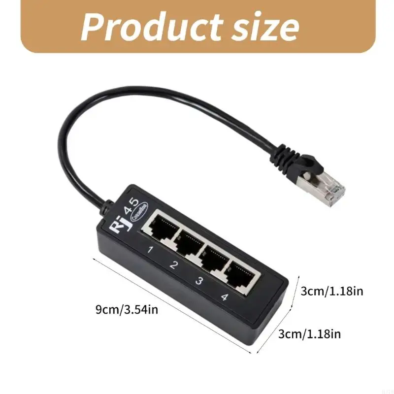 H37B 4 PORT RJ45 شبكات كابل الفاصل محول 4 موزع اتصال الإنترنت المنفذ لأجهزة الكمبيوتر والطابعات