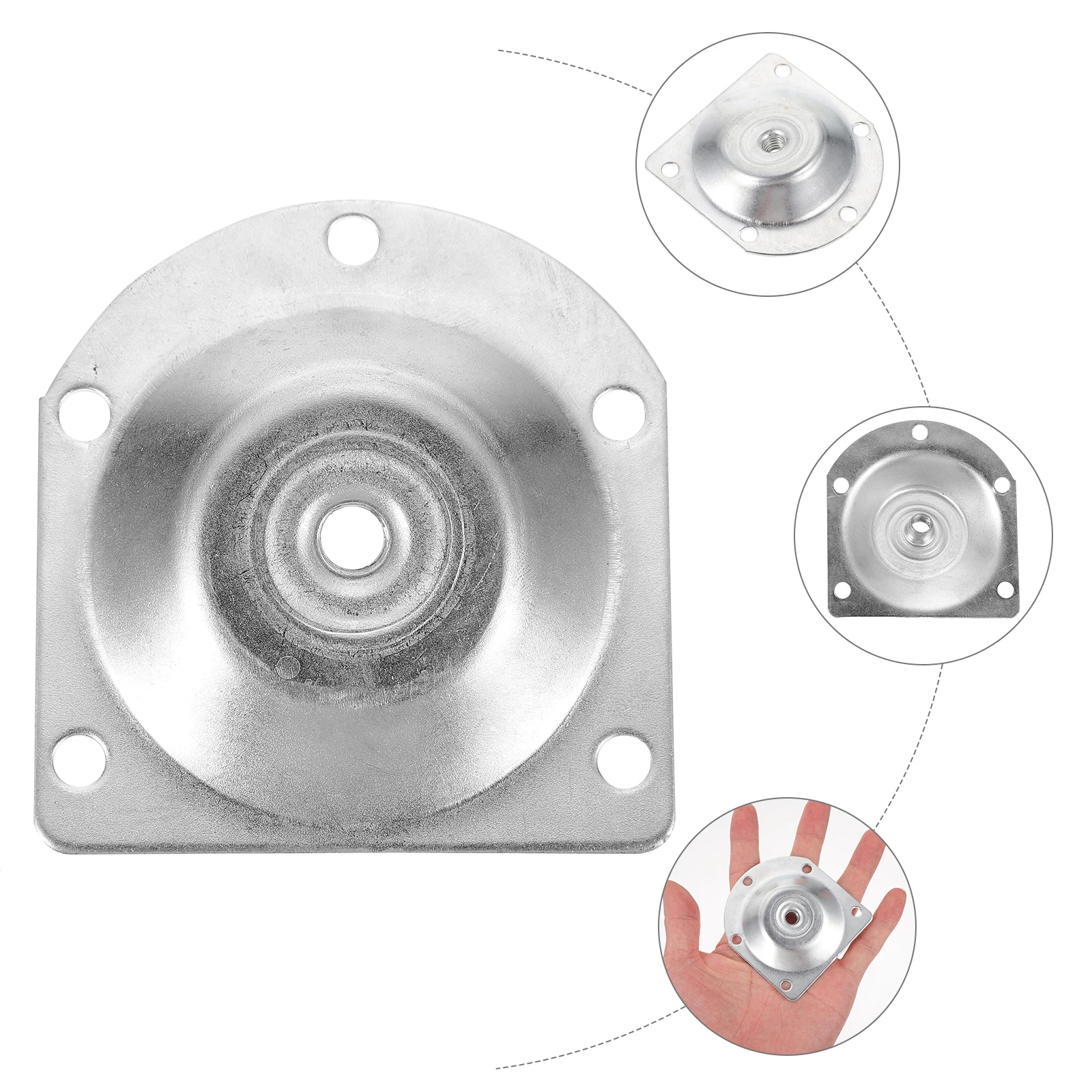 

8pcs Round Table Leg Gasket 12 Degree Angled Mounting Plates Bracket Furniture Brackets Hardware Attachment Connector Legs Metal