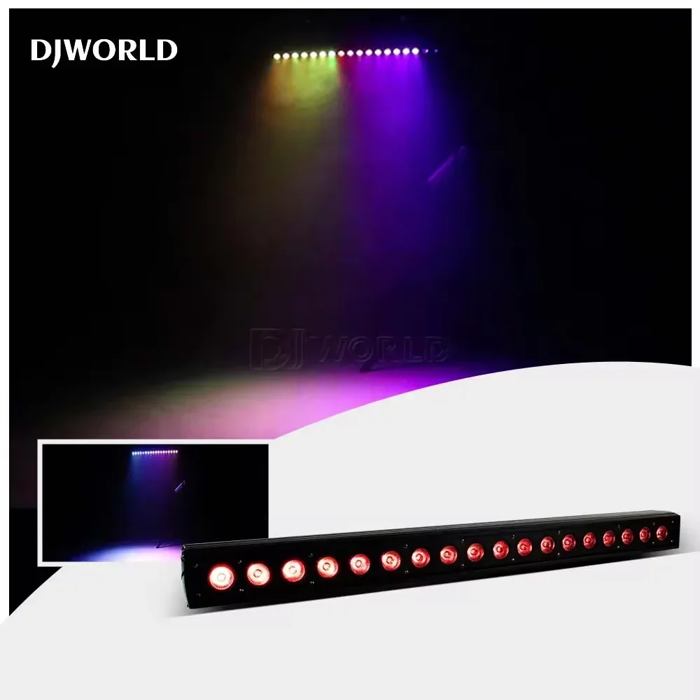 DJworld HA CONDOTTO LA Luce 18x18W Lavaggio Della Parete RGBW 6IN1 Bar Soundlights Discoteca Karaoke Illuminazione Della Palcoscenico Attrezzature per DJ Lampada da Corsa di Cavalli