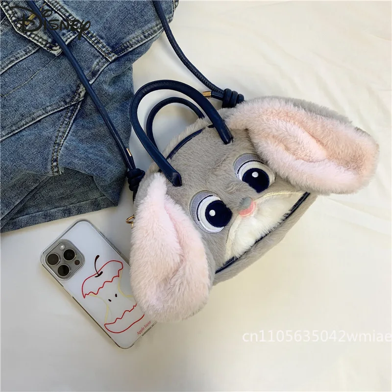 Disney 2025 nouveau Mini sac en peluche pour femmes à la mode de haute qualité sac à main pour femmes dessin animé mignon polyvalent fille sac de rangement pour téléphone
