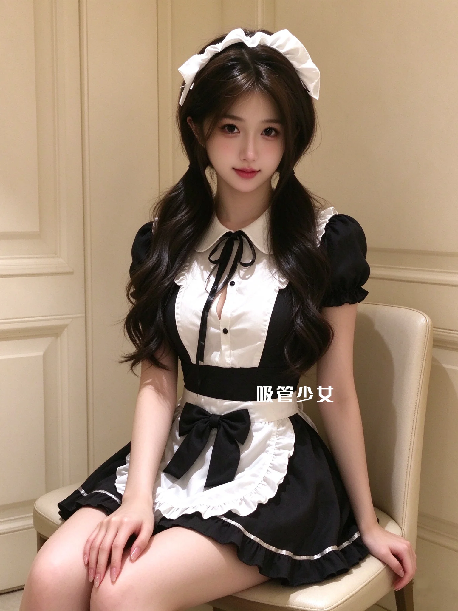 Alice plus Size Cute Maid Uniform Sexy Dress Virgin Lolita Nightgown Set Breathable Short Sleeve High Waist Short Skirt