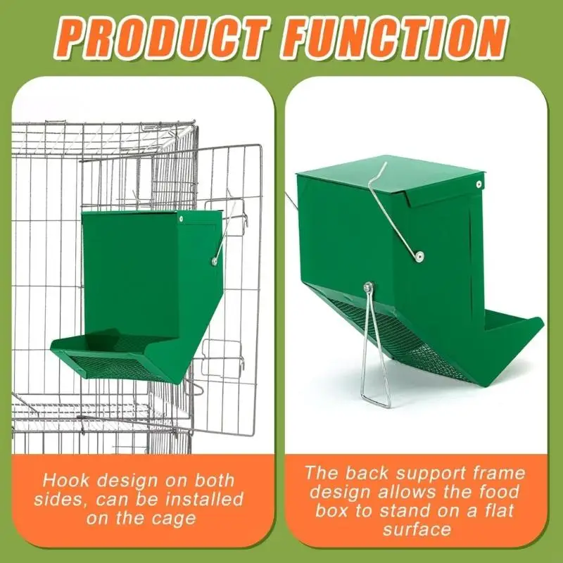 97QD غرفة مغذيات الحيوانات الصغيرة مع موزع الجاذبية التلقائي بقاعدة مضادة للانزلاق #4