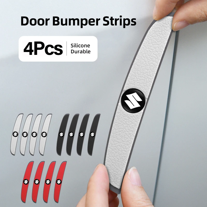 

4Pcs Car Door Anti Collision Strip Rearview Mirror Protector Stickers For Suzuki S-cross Celerio Samurai Kaiser Swace Across SX4
