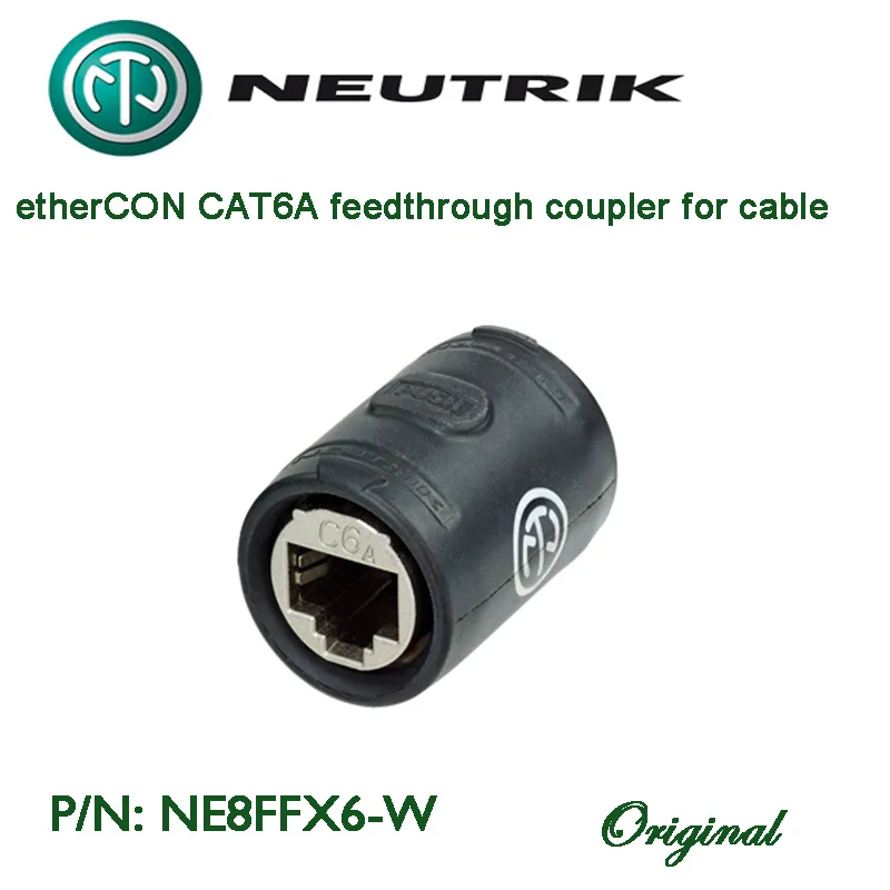 Swiss made Neutrik Original NE8FFX6-W etherCON CAT6A feedthrough coupler for cable extensions