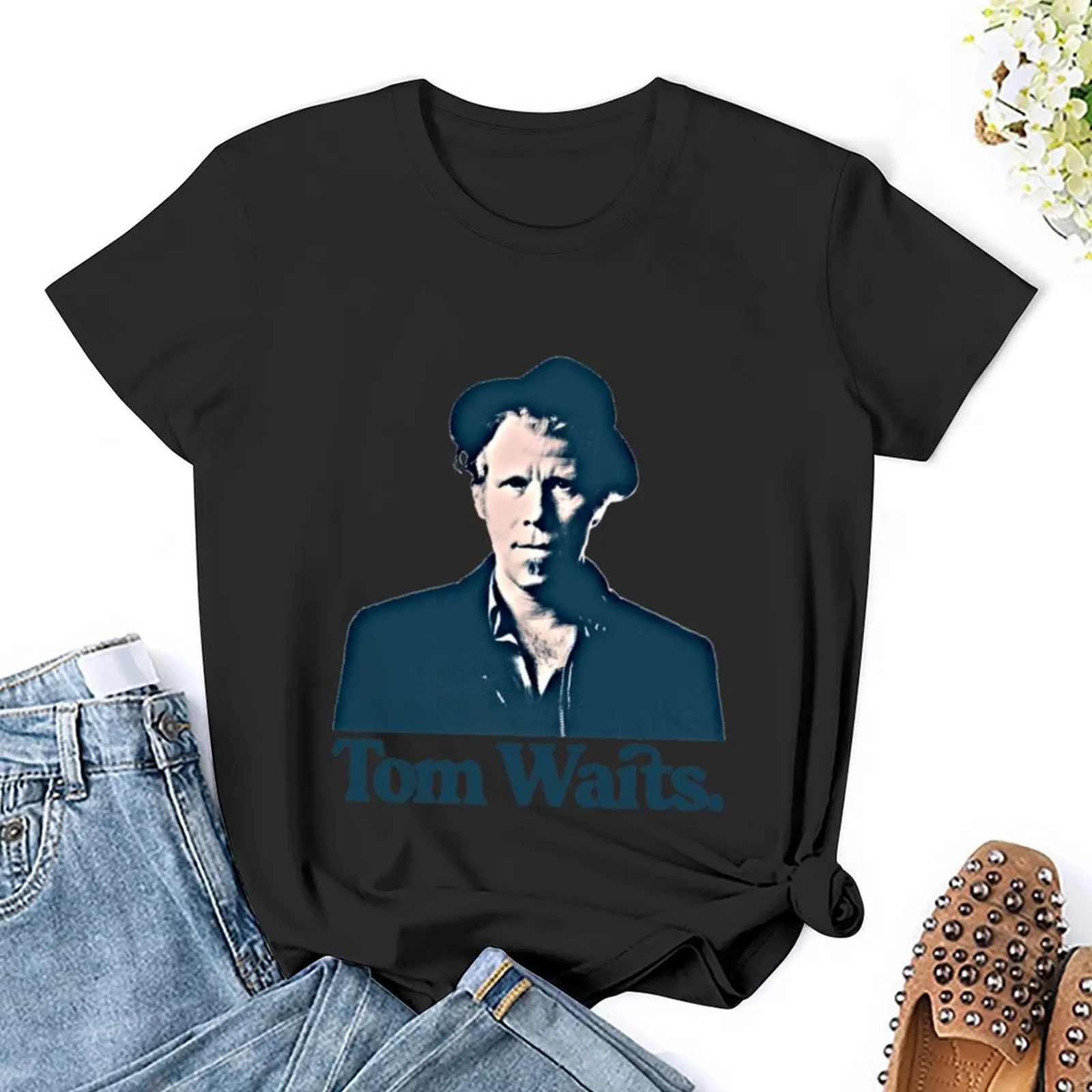 Tom Waits T-Shirt funny oversized t shirt for Women