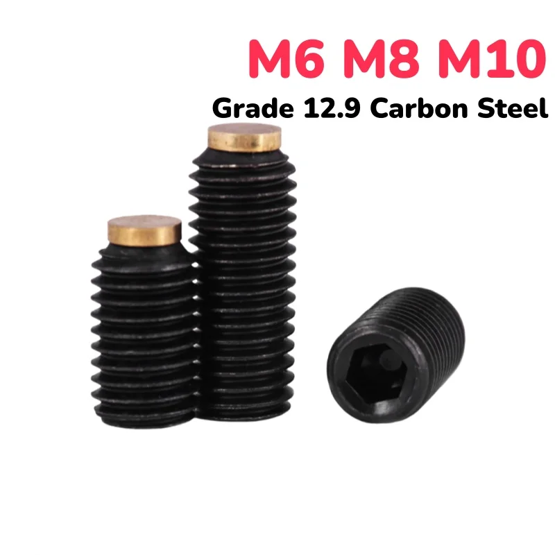 M6 M8 M10 Grade 12.9 Carbon Steel Hex Socket Stop Screw With Copper Copper Machine Screw
