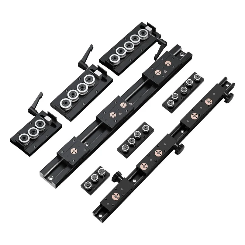 New Built-In Dual-Axis Linear Rail Guide and Lock Sliders SGB10-SGB35 3/4/5Wheel