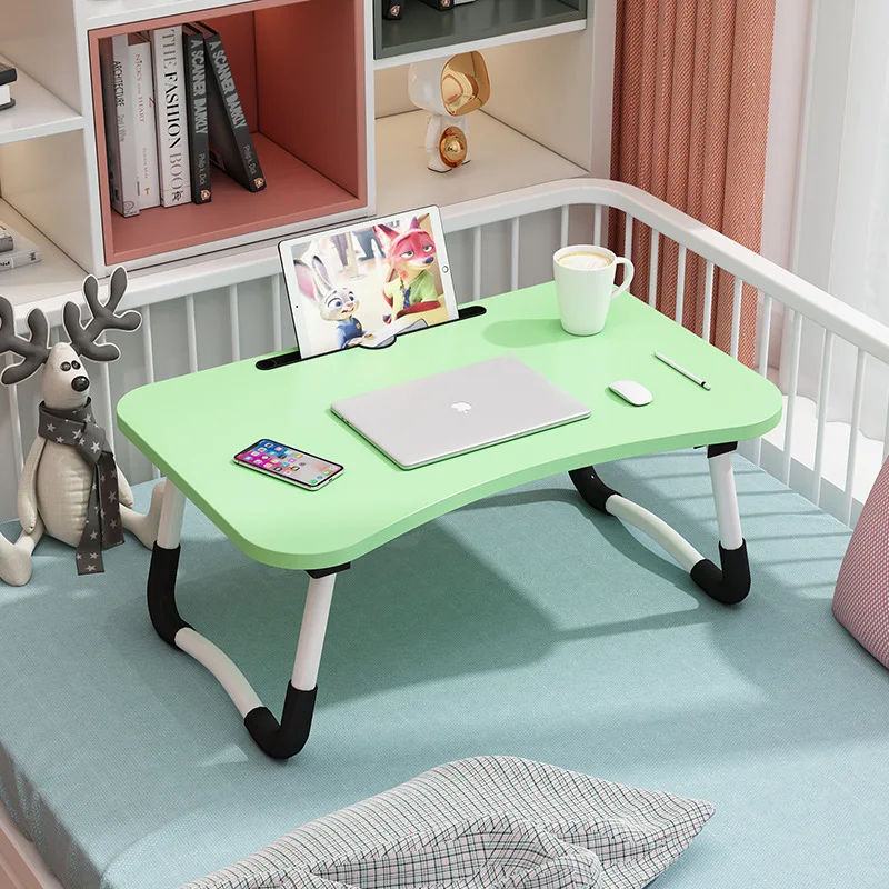 Folding Computer Desk, Multifunctional Folding Table for Bed, Lazy Student Dormitory Small Table
